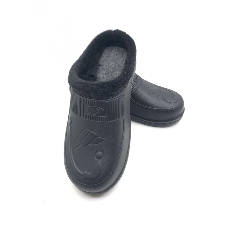 Мужские галоши на меху без задника Вм-33 черные